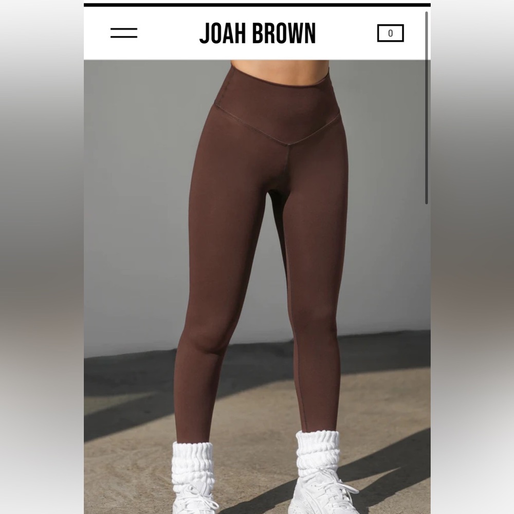 NWOT Joah Brown body leggings and matching tube top. Sold out SZ M/L RARE Brown